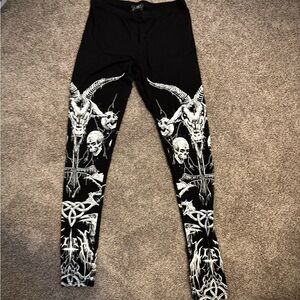 Widow Baphomet Gothic Leggings